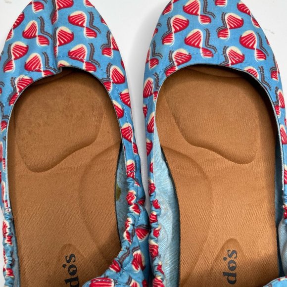 THANDO'S Blue/Red Akonmi Foldable Ballet Flats sz 7 - Picture 5 of 6